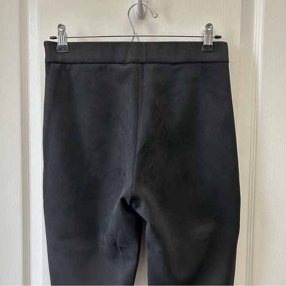 Zara Women’s Black Faux Suede Leggings Ankle Zip Pants Size Medium - Picture 6 of 16